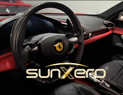 Red Ferrari — Interior & Steering Wheel