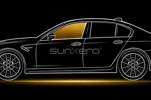 Front door windows on a luxury vehicle