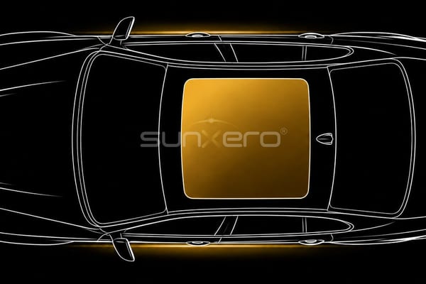 Panoramic glass roof on a luxury vehicle