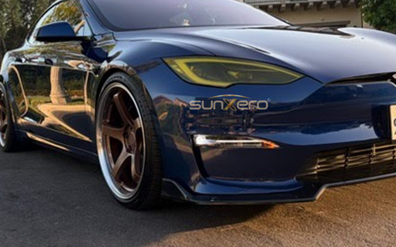 Colored amber and custom tinted vehicle lights