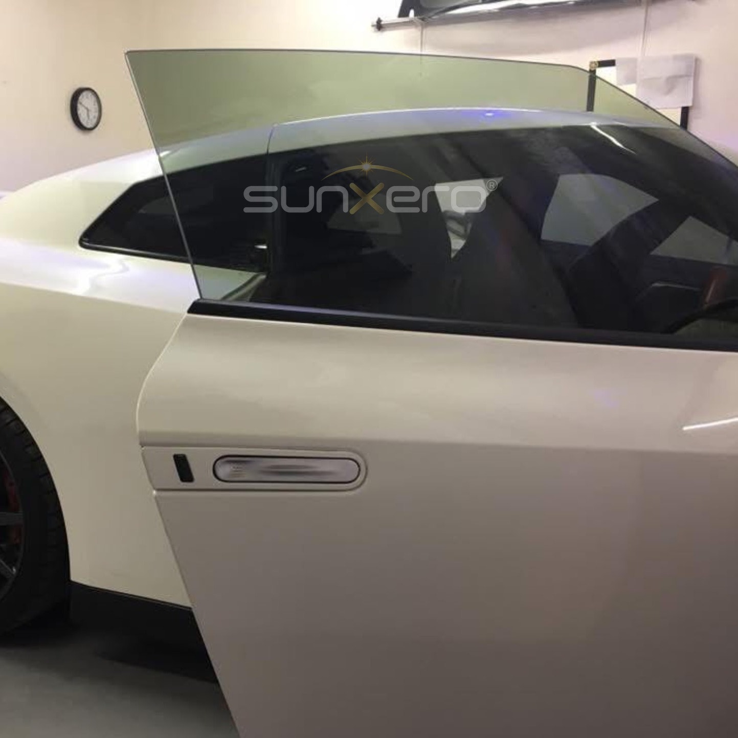 White Car — Tinted Windows Indoors 2