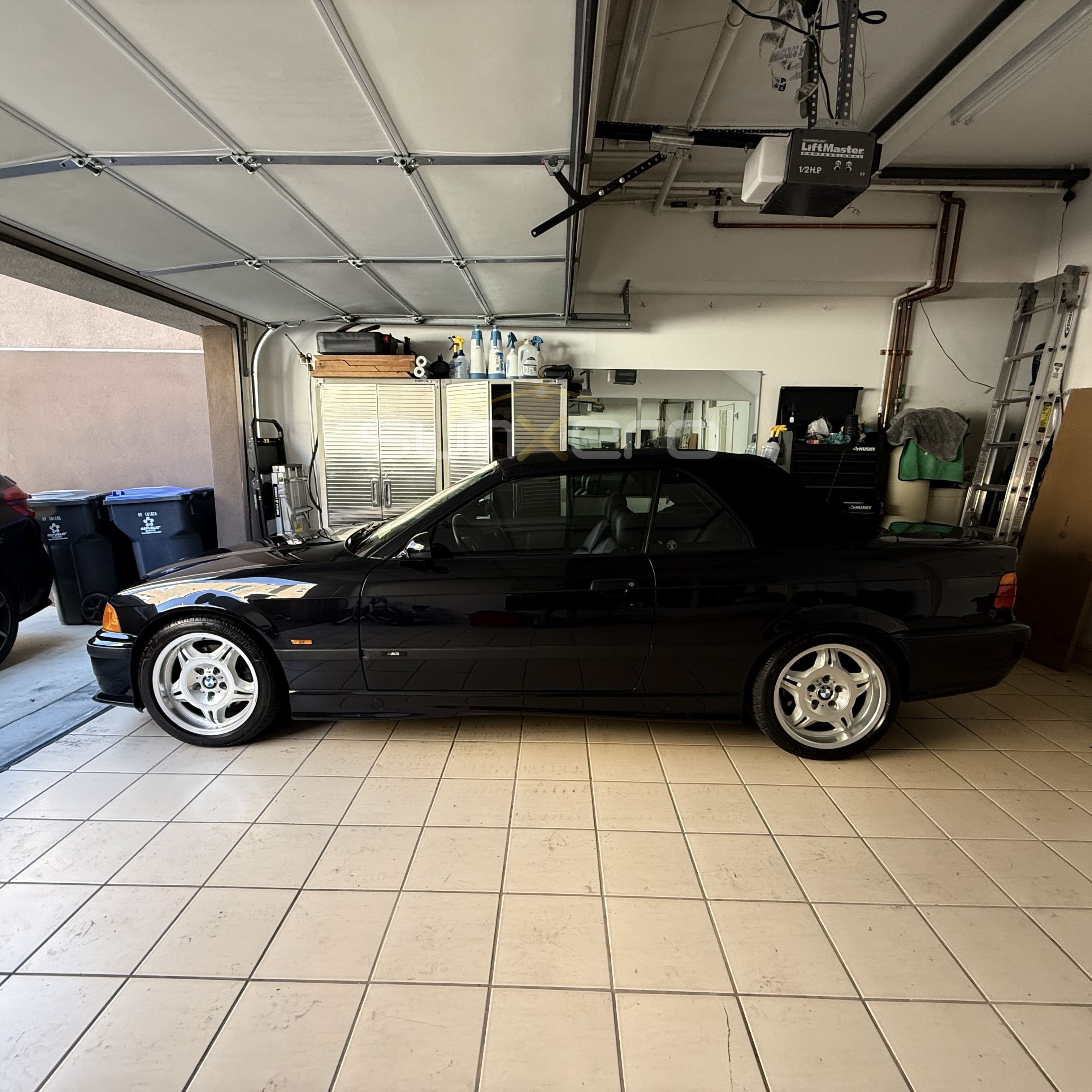 Black Sports Car — Garage Interior