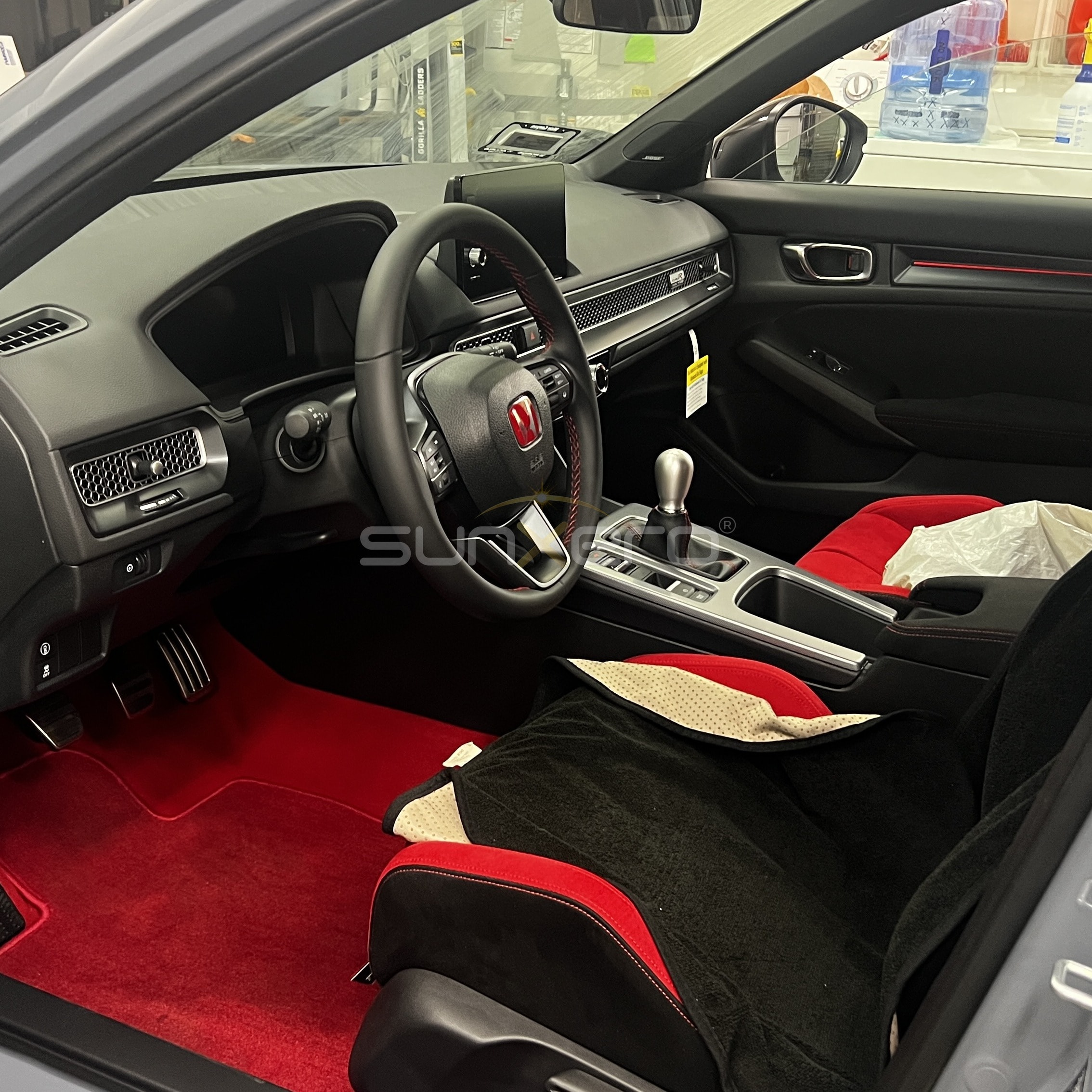 Sports Car — Red Black Interior