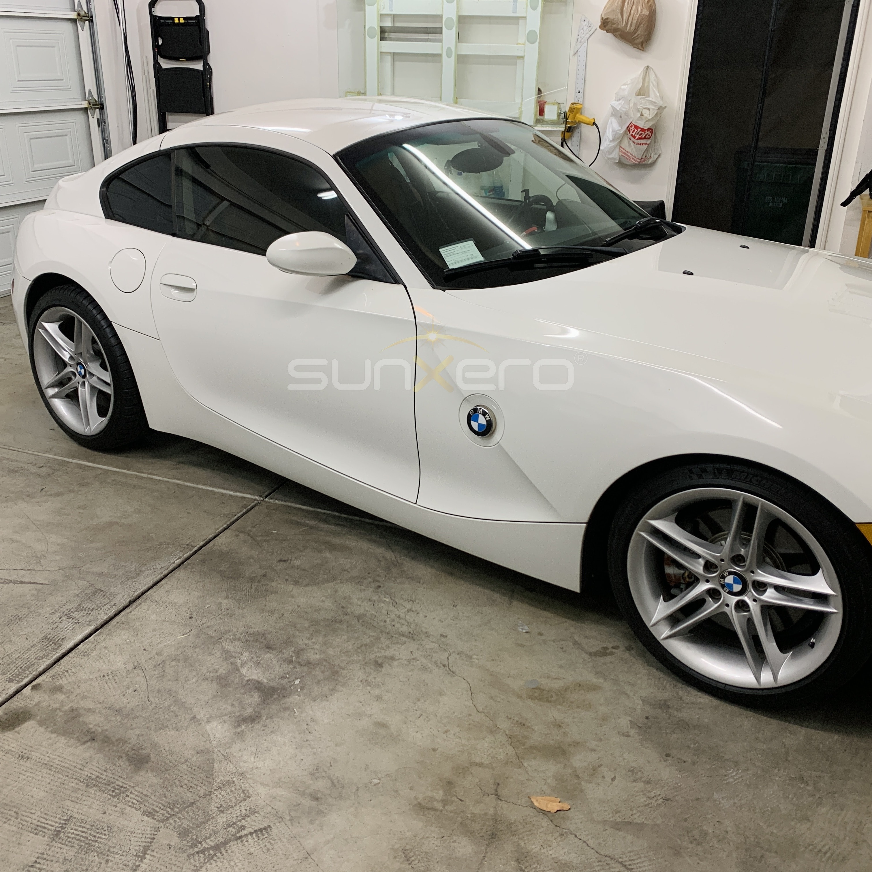 White BMW Coupe — Garage