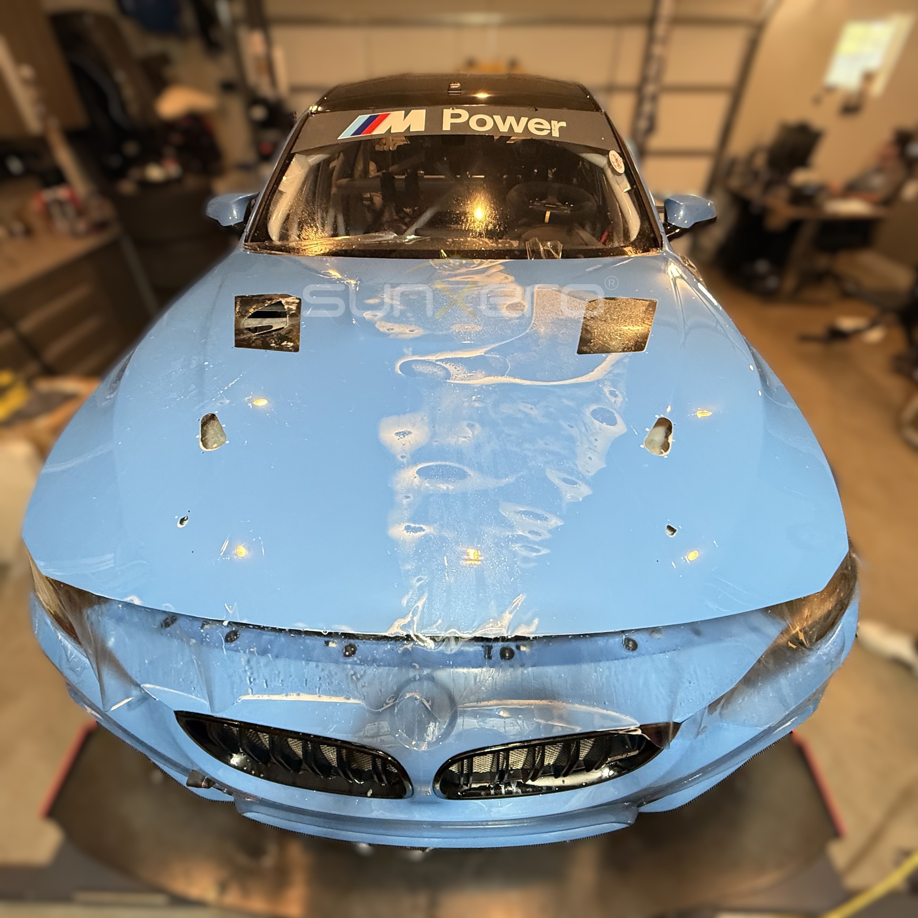 Blue BMW M Power Race Car
