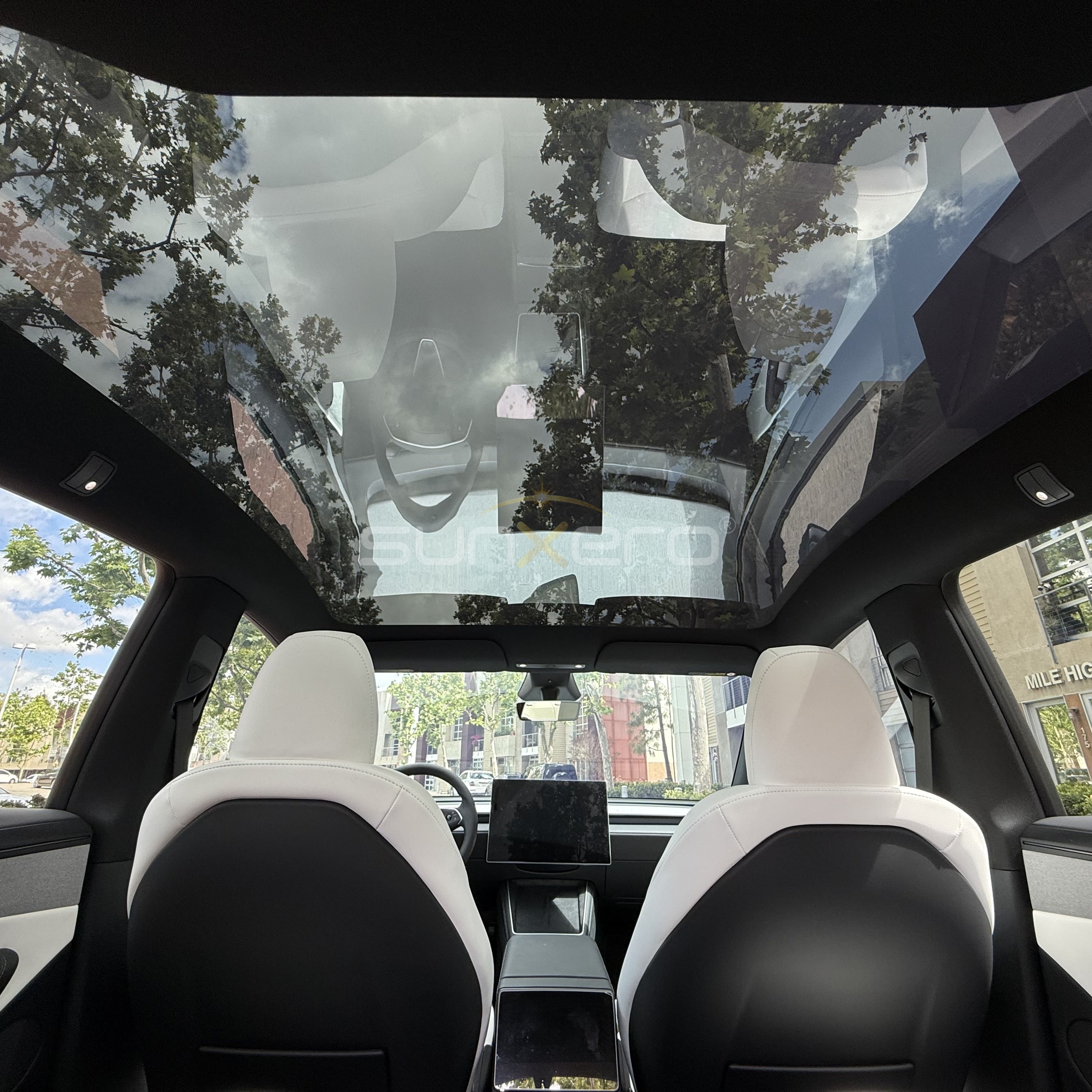 Car Interior — Sunroof Open