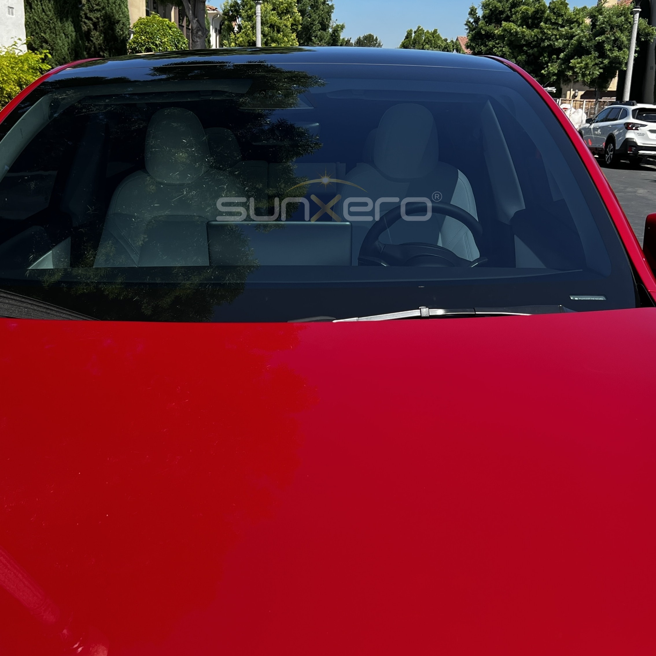 Red Car — sunxero Windshield Shade