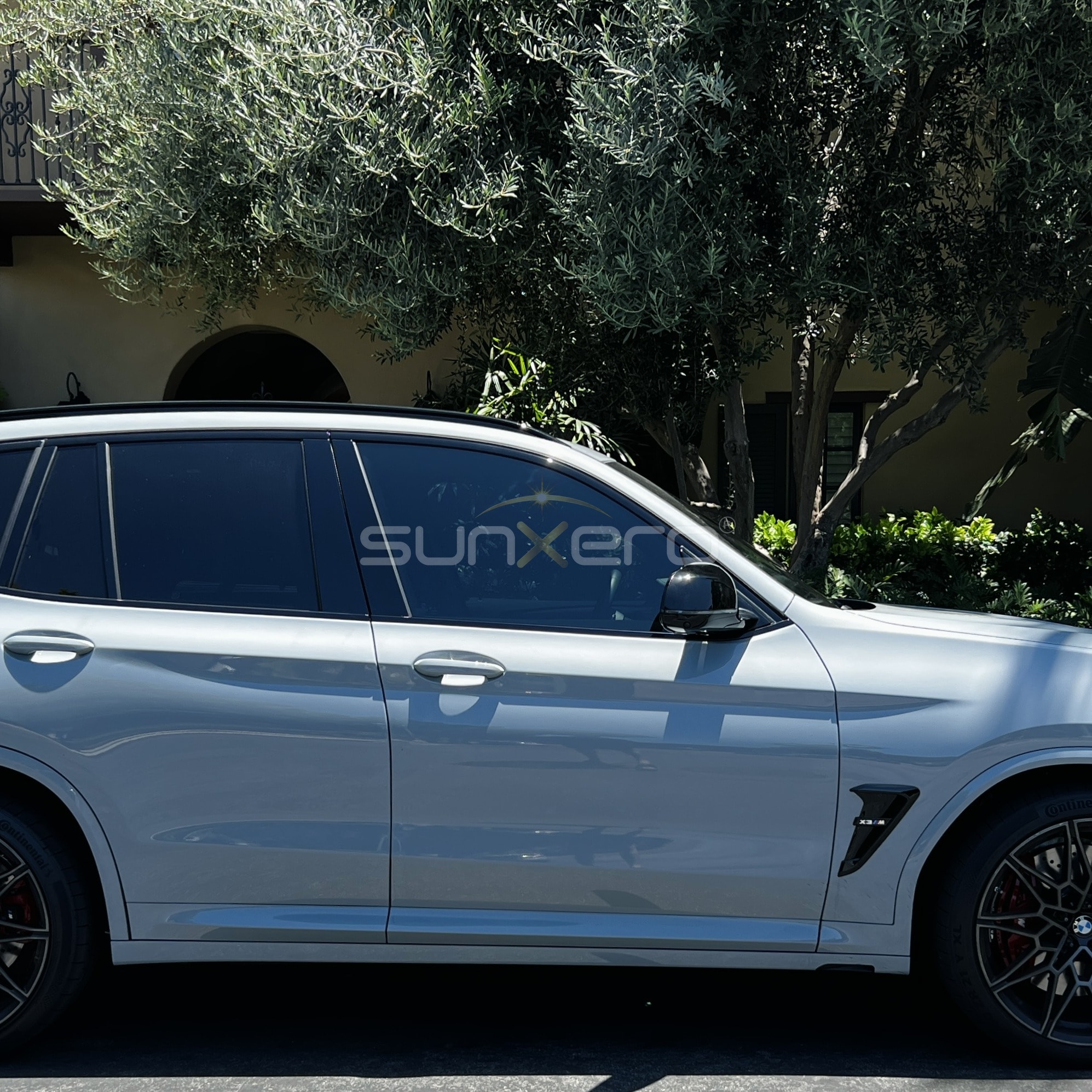 White Luxury SUV — Mediterranean Villa