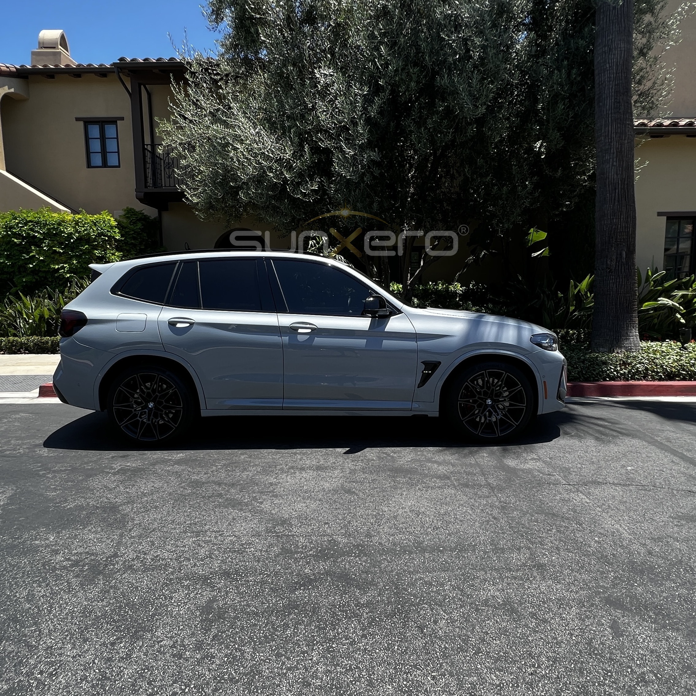 White Luxury SUV — Villa Parked