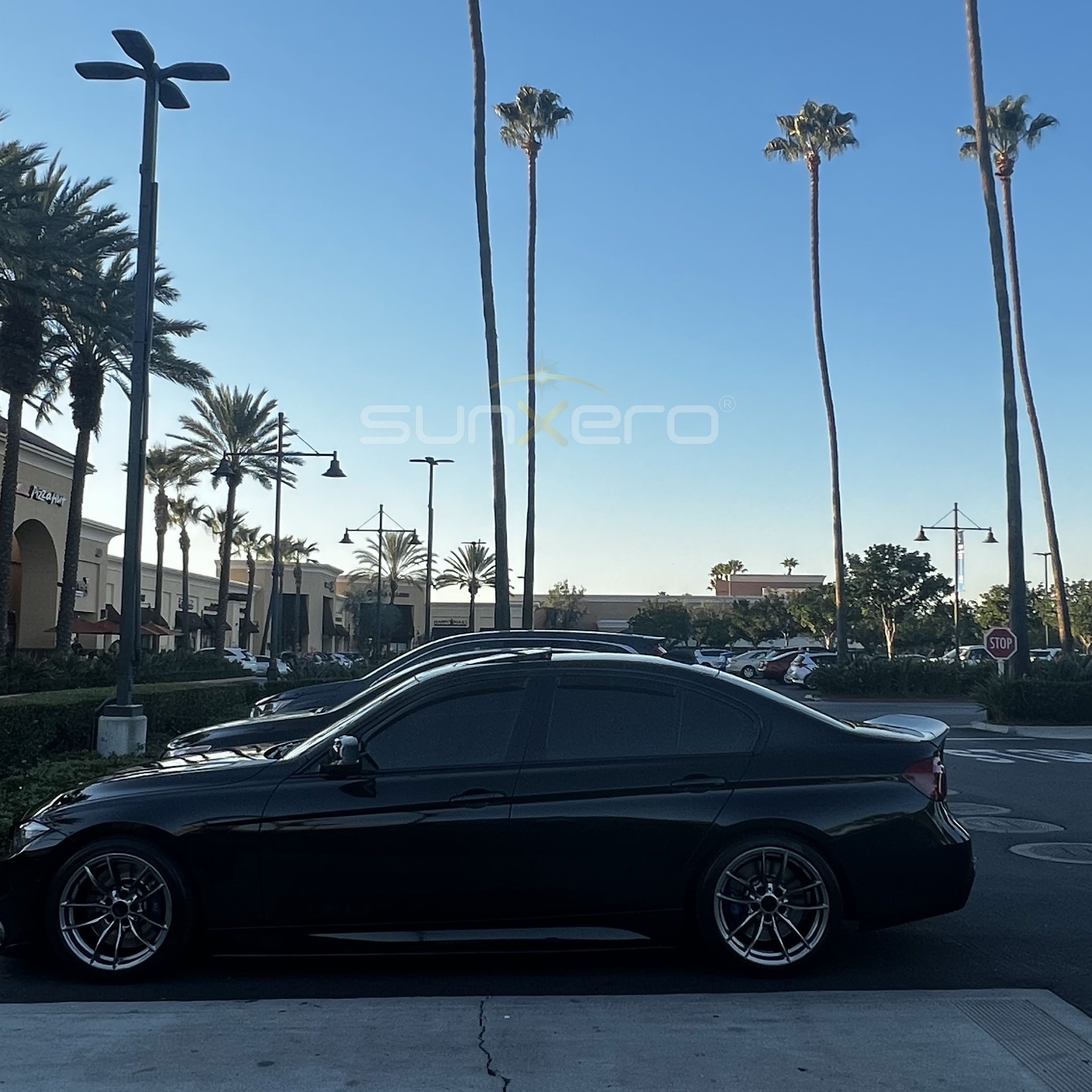 Black Sedan — Tropical Palm Street