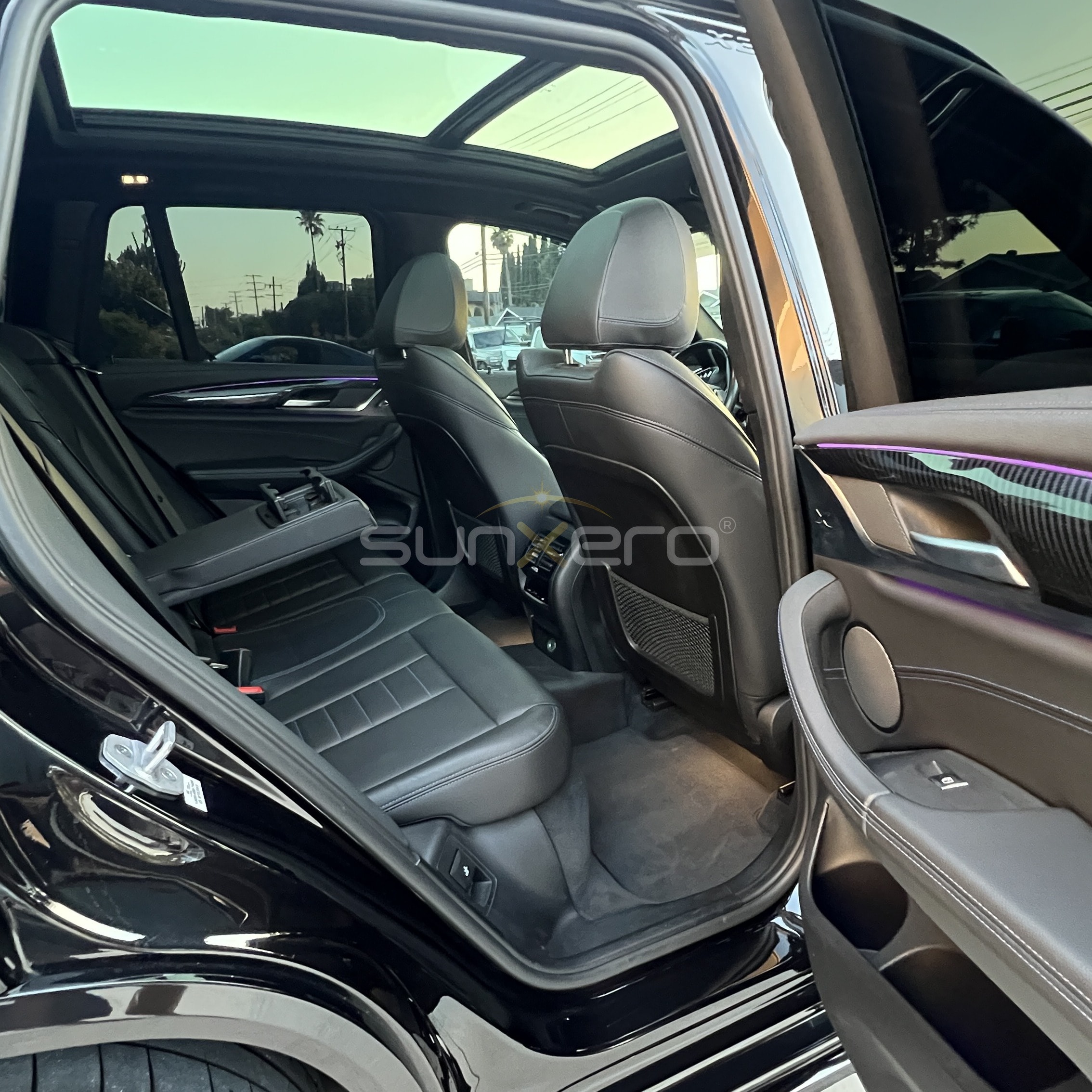 Luxury Car Interior — Panoramic Sunroof