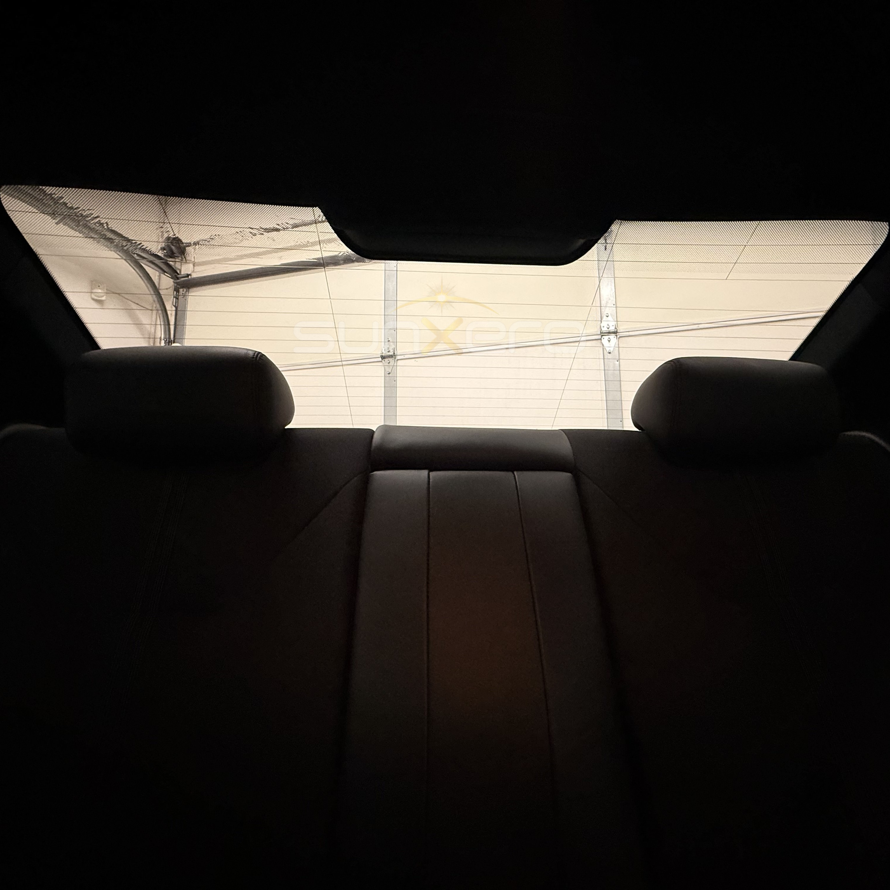 White Car — Interior Rear Seat View